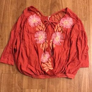 Free People 3/4 sleeve top